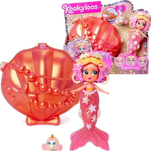 KookyLoos Sunset Fantasy Mermaid – figura de sirena con bolso y accesorios