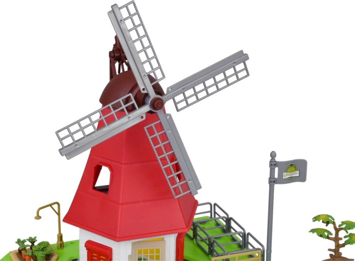 Molino de viento con aspas giratorias