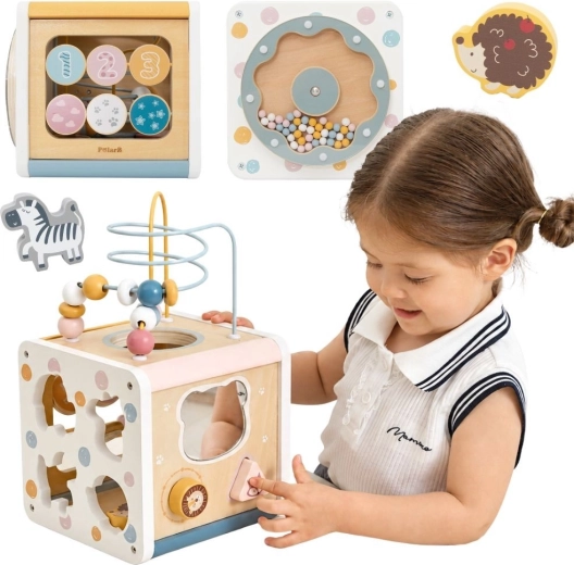 VIGA PolarB cubo de actividades de madera 7 en 1 con animalitos
