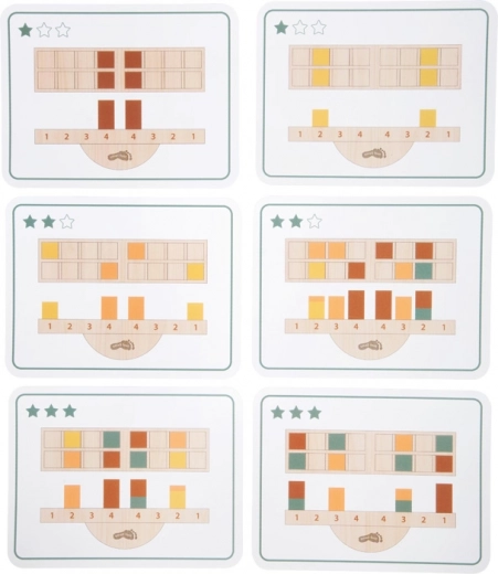 Tarjetas con tareas y dificultad