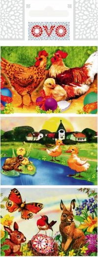 Láminas termorretráctiles para huevos de Pascua con motivos tradicionales checos