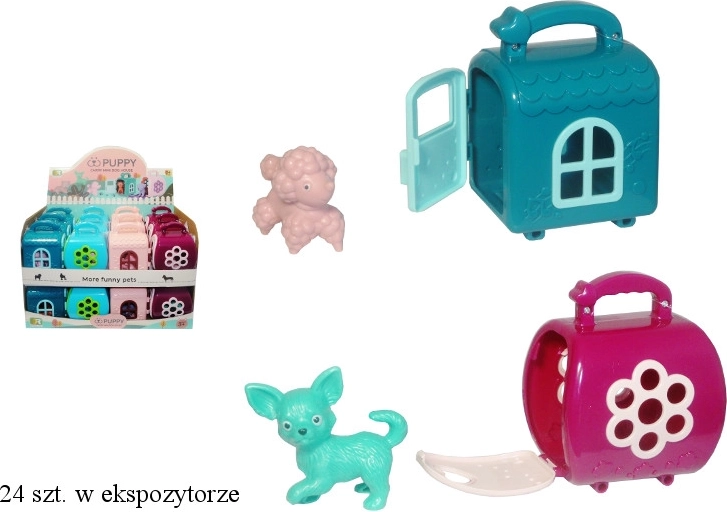 Transportín con animalito: gatita o perrito, varios colores