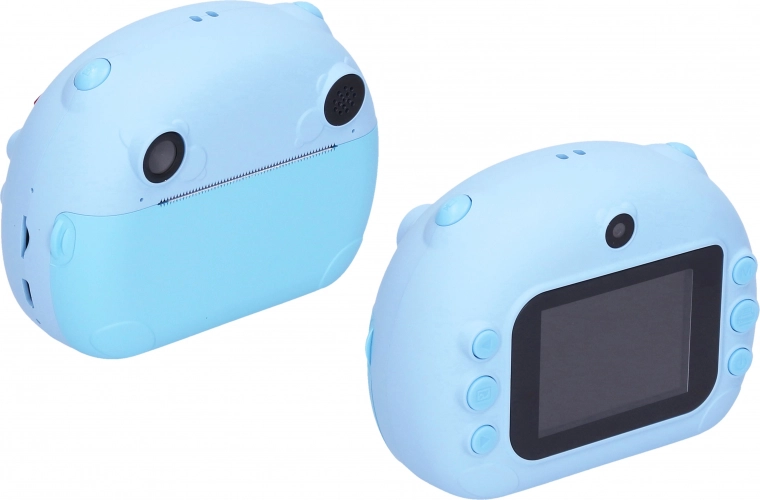 Cámara digital infantil con impresión – azul, 12 Mpx y vídeo Full HD