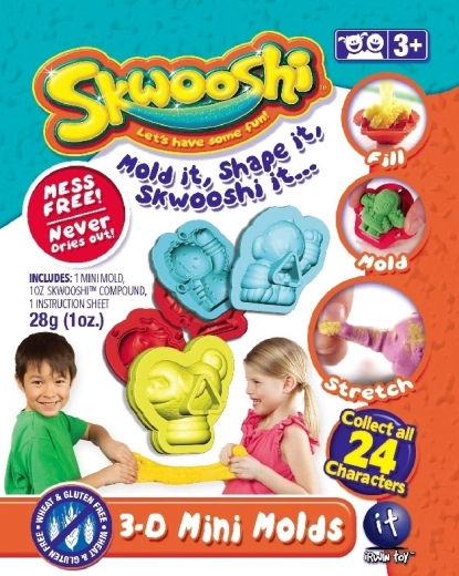 Bolsitas coleccionables SKWOOSHI con plastilina y mini molde 3D