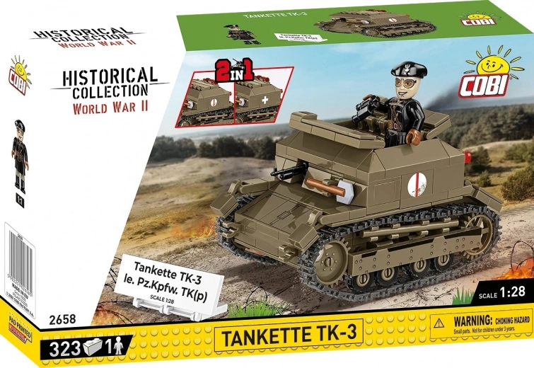Modelo de tanque TK-3 para set de construcción, 323 piezas