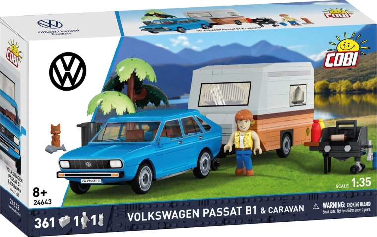 Cobi Volkswagen Passat b1 con caravana 1:35 (361 piezas)