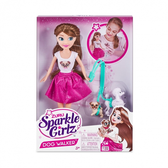 Muñeca Sparkle Girlz con dos perritos 28 cm