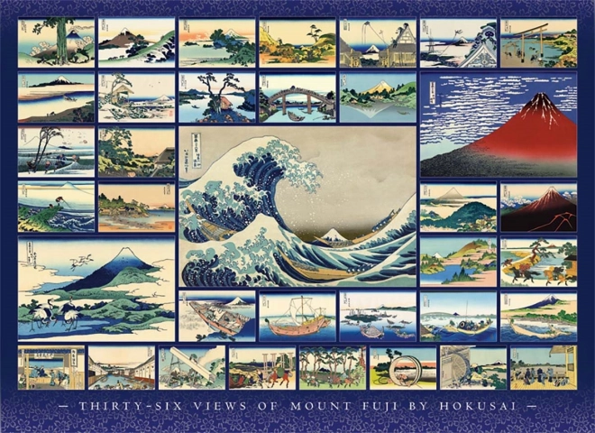 Puzzle Cobble Hill Treinta y seis vistas del monte Fuji 1000 piezas
