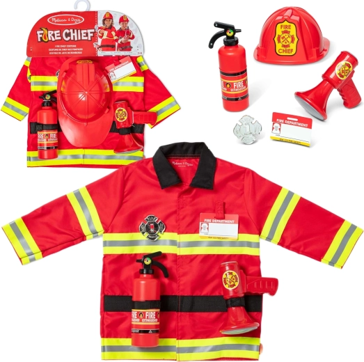 Disfraz de bombero Melissa & Doug con accesorios