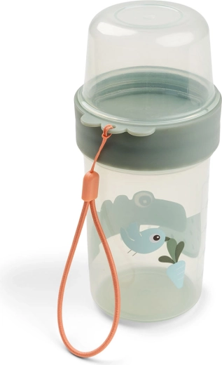 Done by Deer caja grande para snacks To go 2-way Croco verde