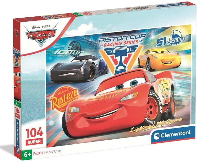 Puzzle Clementoni Cars: Rayo McQueen y rivales, 104 piezas