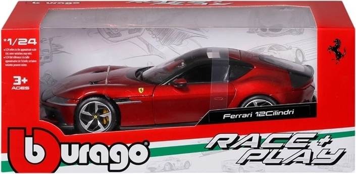Bburago Ferrari 12Cilindri Race & Play a escala 1:24, Rosso Imola