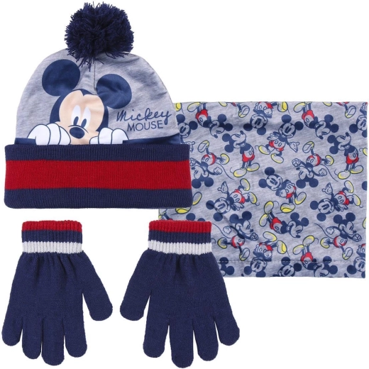 Conjunto de gorro, braga de cuello y guantes Mickey