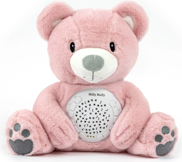 Osito de peluche con proyector y nanas MILLY MALLY Bear rosa