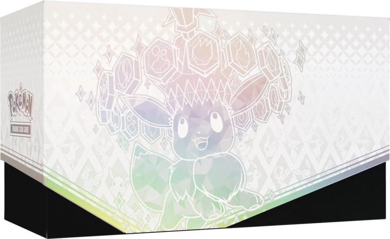 Carta promocional de Eevee y elegantes accesorios