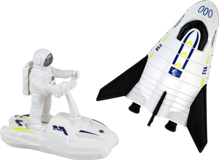 Astronauta y nave espacial para misiones aventureras