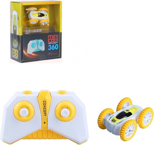 Coche RC acrobático mini amarillo