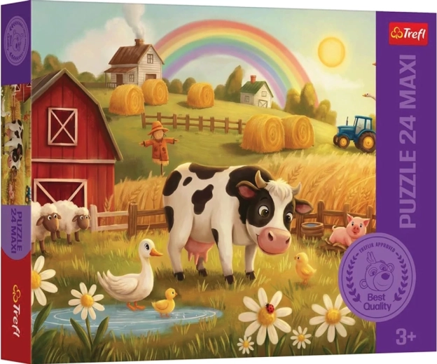 Puzzle Trefl vaca en la granja maxi 24 piezas