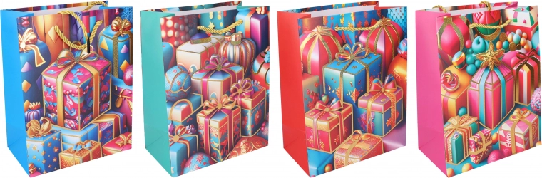 Bolsa de regalo navideña M 26 × 32 × 10 cm