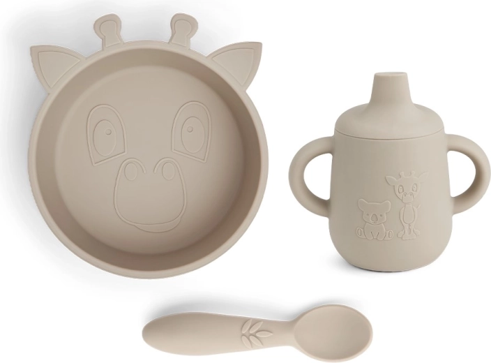 Set de alimentación de silicona NuuRo Elias cobblestone