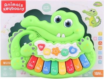 Pianito infantil cocodrilo a pilas