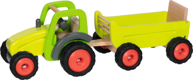 Tractor de madera con remolque Goki Premium