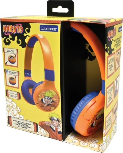 Auriculares infantiles inalámbricos 2 en 1 con limitación de volumen NARUTO de Lexibook