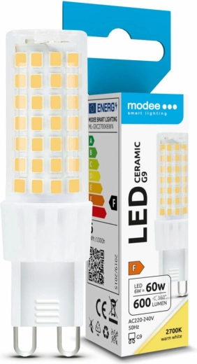 Bombilla LED G9 6W blanco cálido MODEE LIGHTING Ceramic