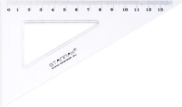 Regla triangular de 13 cm