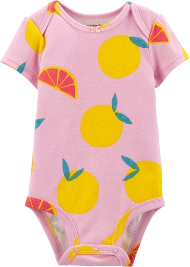 Body para bebé CARTER'S de manga corta Purple Lemon para niñas – NB/ talla S 56