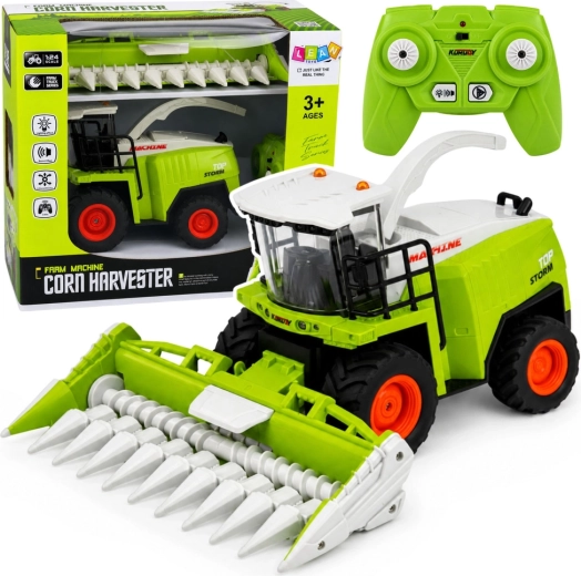 Cosechadora RC teledirigida con cabezal para maíz 1:24 con luces y sonidos