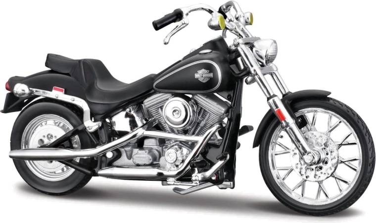 Maisto HD motocicleta 1984 FXST Softail negro mate 1:18