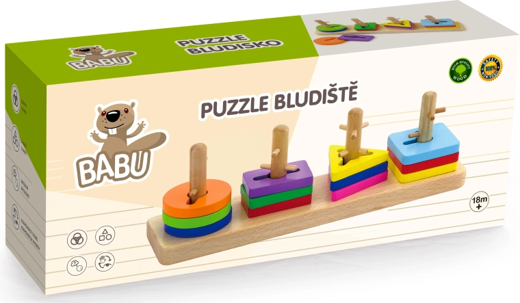 Puzle de madera tipo laberinto BABU