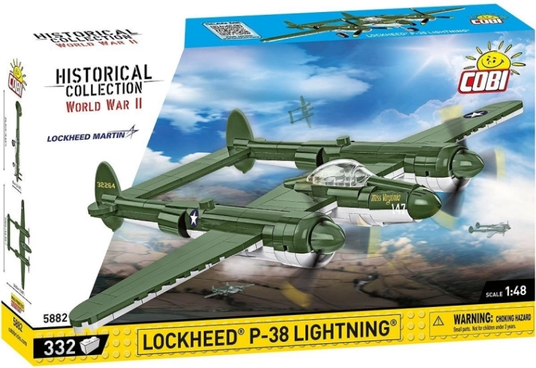 Kit de construcción del avión LOCKHEED P-38 Lightning – 332 piezas