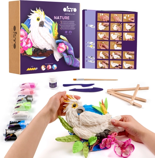 OKTO Nature kit artístico de modelado loro cacatúa
