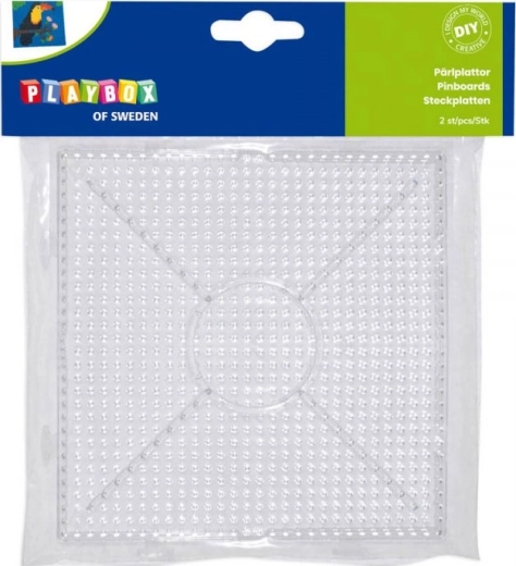 PLAYBOX placas base conectables para cuentas termoadhesivas – cuadrado, 2 uds.