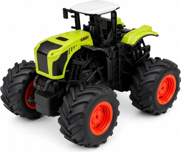 Conducción estable y aspecto realista del tractor