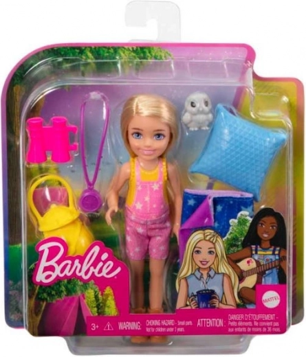 Barbie Chelsea set de camping con saco de dormir