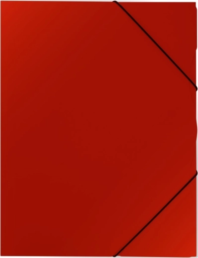 Carpeta de plástico con goma A4, roja