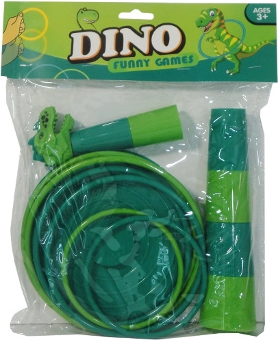 Juego infantil de lanzamiento con diana de dinosaurio