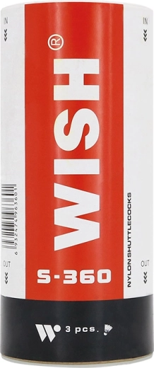 Volantes de bádminton WISH S-360, 3 uds
