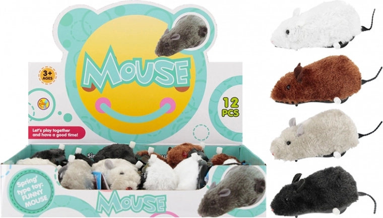 Ratón de peluche de cuerda de 17 cm