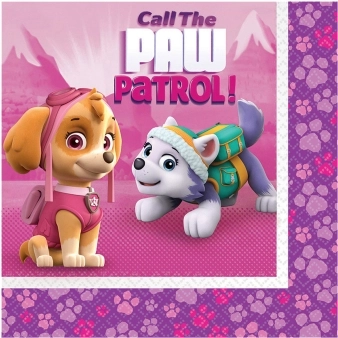Servilletas de papel Paw Patrol Pink 33 x 33 cm (20 uds)