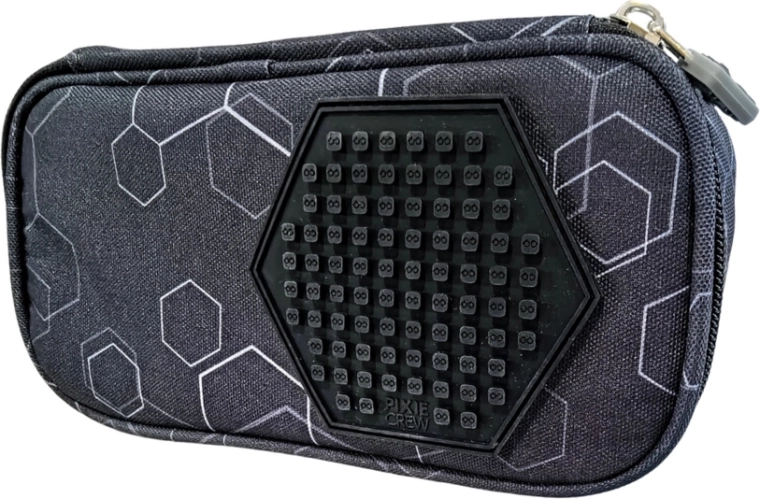 Estuche escolar para estudiantes Pixie Crew negro Hexa con píxeles