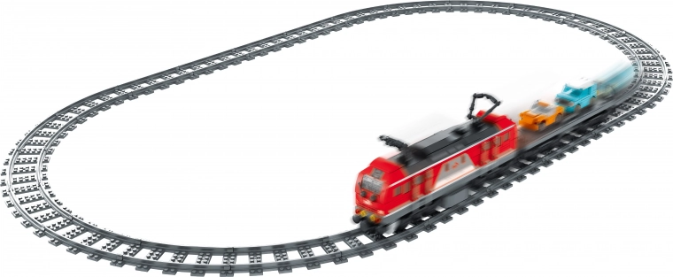 IM.Master kit de construcción tren rojo con coches 53,6 × 12 × 6 cm