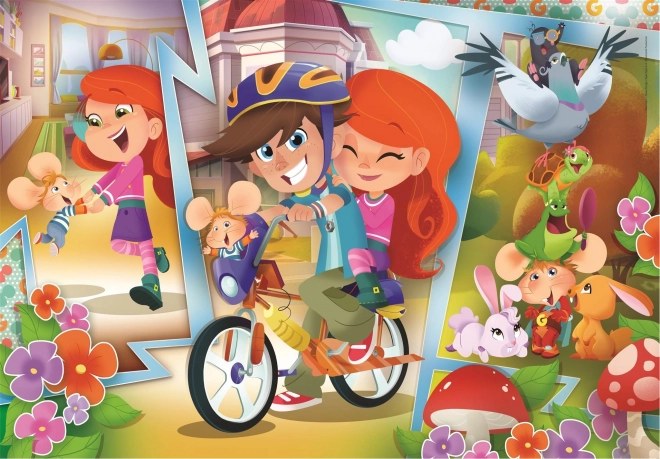 Puzzle Clementoni Ratón Gigio con amigos MAXI 60 piezas