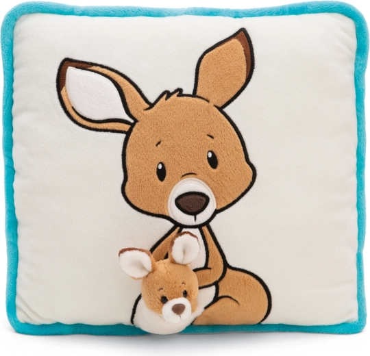 Almohada de peluche NICI canguro Kelly con cría 30 × 30 cm GREEN