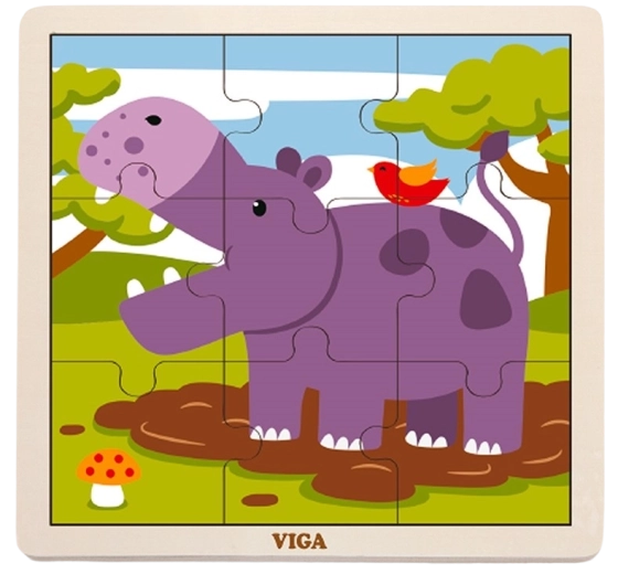 Babu puzzle de madera hipopótamo