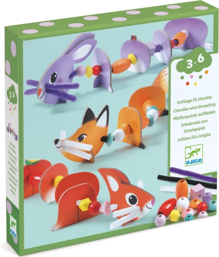 Set creativo para ensartar animalitos DJECO