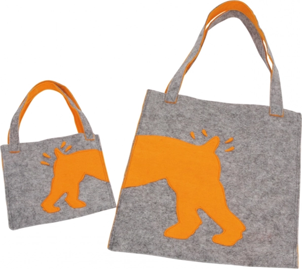 Small Foot bolsas de fieltro Struppi – set de 2 uds